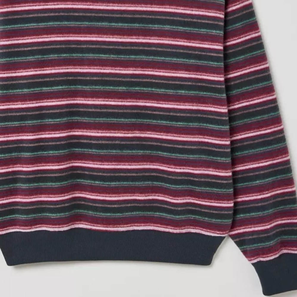 Retro Vintage Inspired UO Reverse Stripe Crew Neck Sweatshirt - Picture 6 of 12